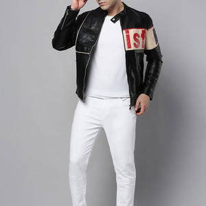 Veste en cuir décontractée de haute qualité Vigour Fashion, veste bomber pour homme, logo personnalisé, designer, vierge, grande taille, devant uni, vestes pour homme - Product Image 4