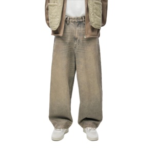 กางเกงยีนส์ชายทรงหลวมสำหรับทุกเพศมีสไตล์กางเกงยีนส์ฟอกสีซีดซีดซีดซีดซีดซีด - Product Image 3