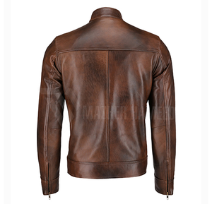 Hot Sale Leather <b>Jackets</b> for <b>Men</b> Stylish <b>Slim</b> <b>Fit</b> OEM Factory Elegant Fashion Outerwear <b>Jacket</b> from Pakistan - Product Image 2