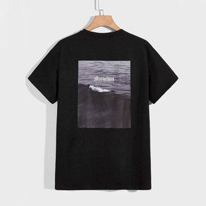 T-shirt pour homme en coton 100% avec logo personnalisé, de haute qualité, respirant, à manches courtes, pour impression et vente en gros - Product Image 6