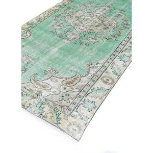 Alfombras de Lana Anudadas a Mano, Rectangulares, Abstractas, con Medallón Verde Vintage, para el Hogar, Alfombra Grande para Sala de Estar, Pasillo Rectangular - Product Image 2