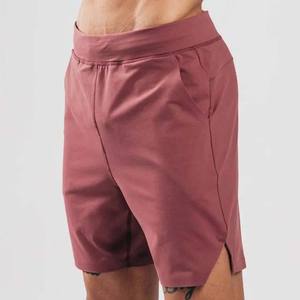 Pantalones cortos de ropa de hombre de buena calidad de diseño personalizado OEM de etiqueta privada 100% algodón poliéster Color Borgoña cintura elástica verano - Product Image 3