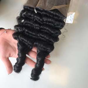 Hot Selling Super Black Fancy Curly <b>Remy</b> <b>Hair</b> <b>Extensions</b> Fast Shipping Wholesale Vietnamese <b>Hair</b> - Product Image 5
