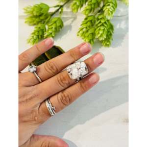 Bague style Southwest avec cheval sauvage et argent sterling, sertie de pierre naturelle et monture en or rose, taille 7.75, idéale pour un cadeau - Product Image 2