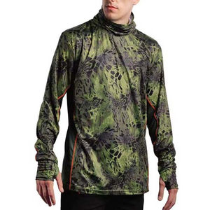 Camisas de pesca de poliéster UPF50 + de alta calidad, de secado rápido UV jersey con capucha, diseño transpirable, rendimiento de protección solar, poliéster 100% - Product Image 2