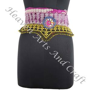 Vintage Belt Belly Dance Bead Afghani Traditional Waist Belt Kuchi Tribal BB059A <b>Old</b> Banjara Real Vintage Handmade Beaded Belts - Product Image 6