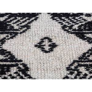 Tapis en laine et viscose noué à la main, motif géométrique grand format, couleur ivoire, pour la décoration de la salle de séjour des adolescents, AKWV-13019 - Product Image 3