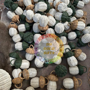 Handmade Rattan <b>Star</b> Tree Topper Modern Christmas Decor Irregular Shape Scenic Pattern <b>Hanging</b> Ornament Eco-friendly Gold Tone - Product Image 6