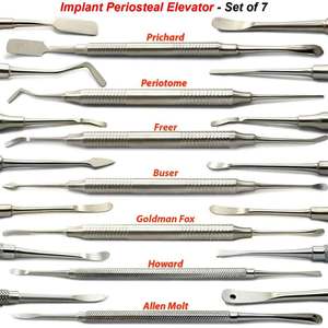 Kit chirurgical pour implants dentaires, greffe osseuse, lifting du sinus, éleveurs périostiques, acier inoxydable, qualité chirurgicale, autoclavable - Product Image 4