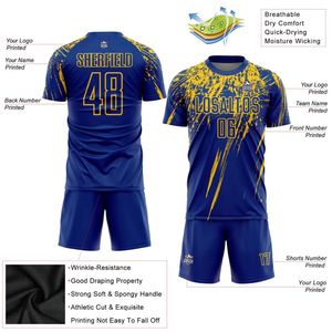Ensemble de maillot de football de qualité supérieure, manches courtes, respirant, séchage rapide, uniforme d'entraînement de jeu, chemise et short pour hommes, équipes de jeunes - Product Image 5