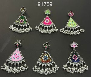 Stud <b>Earrings</b> 2025 Luxury Ethnic Vintage Silver Gold Long Tassel <b>Jhumka</b> Design Jewelry for Women Water Drop Bell Pearl <b>Earrings</b> - Product Image 2