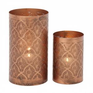 <b>Set</b> Of 2 Cream Metal Heart Cutout Candle Votives Deer Silhouette Tealight Holders Gold Home Wedding Table Decor <b>Lanterns</b> - Product Image 5