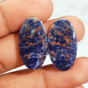 Piedra preciosa de sodalita para pares de pendientes a precio mayorista - Product Image 2