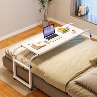 Table de lit avec roulettes, table de chevet mobile pour ordinateur portable, repas, lecture et travail