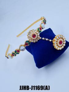 Bandeau de cheveux moderne fait main Bijoux de mode pour femmes Nuptiale Fête de mariage Festival Designer Ethnique Traditionnel Vente en gros en ligne - Product Image 2