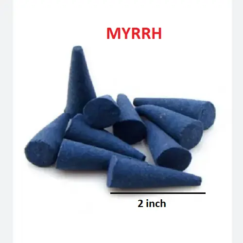 Cônes d'encens en myrrhe naturelle, approvisionnement en gros de la meilleure marque de brûleur d'encens (bleu)