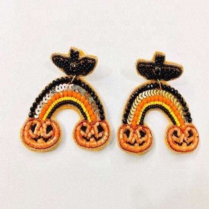 Pendientes de Bordado de Algodón Hechos a Mano, Joyería Botánica de Flores, Diseño de Pétalos de Rosa, Forma Redonda, Regalo de Boda - Product Image 2