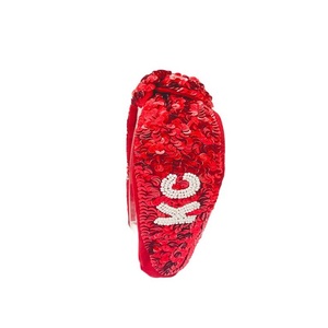 Obsédé Séquence Entièrement Sequin Bandeau pour Filles Game Day Embelli Top Noué Cheveux Accessoires Inde Conçu Bandeau - Product Image 1