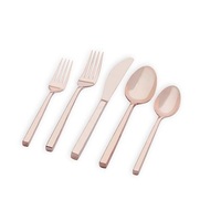 Juego de cubiertos de acero inoxidable para fruta, cuchara para sopa, postre, tenedor, vajilla de ensalada con acabado pulido, 2 uds., gran oferta
