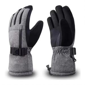Guantes de esquí de invierno Impermeables Resistentes a la nieve Cuero con aislamiento térmico Thinsulate Pantalla táctil Compatible Diseño táctico - Product Image 4