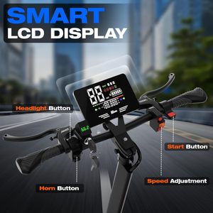 Scooter Eléctrico para Adultos, 6000W, Motor Dual, Velocidad de hasta 55 MPH, 70 Millas de Autonomía, Scooter Eléctrico con 60V/38Ah, Suspensión Completa y Plegable Todoterreno - Product Image 5