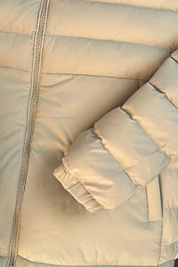 Men's Winter Casual Cotton Puffer <b>Jacket</b> With <b>Hood</b> Bubble <b>Padding</b> Solid Color Stand Collar Zipper & Canvas Design Plain Dyed - Product Image 4