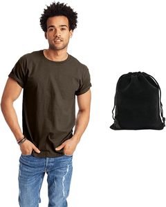 Camiseta de manga corta Unisex Trending 220gsm para hombre 100% algodón preencogido antiarrugas patrón sólido Casual Classic Fit Front - Product Image 1