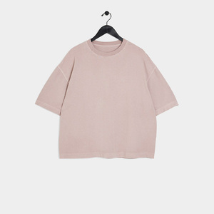 เสื้อยืดผ้าฝ้ายสำหรับผู้ชายเสื้อยืดแฟชั่นสำหรับผู้ชายคอกลมครอปทรงหลวมโลโก้ออกแบบได้ตามต้องการ - Product Image 5