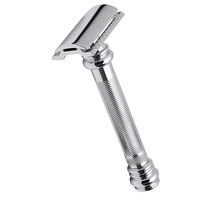 Rasoir de sûreté classique à double tranchant en acier inoxydable avec finition chromée Rasoir de prestige pour le rasage
