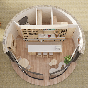 Cabaña de <span class=keywords><strong>Madera</strong></span> de Lujo, Casa Redonda Prefabricada de Estilo Europeo, Casa de Troncos en Forma de <span class=keywords><strong>Domo</strong></span> para Complejos Turísticos, Campamentos y Viñedos - Product Image 5