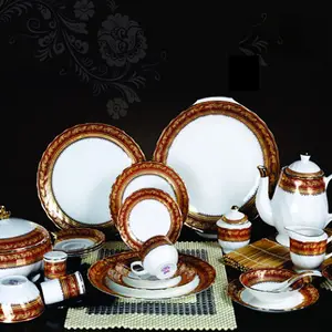 Les ensembles d'assiettes à dîner en céramique 1 sont des choix populaires pour les hôtels à domicile en raison de leur durabilité, de leur polyvalence et de leur attrait esthétique - Product Image 1