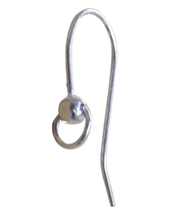 Alambre de oreja Pastor de plata esterlina de 0,6mm para suministros de cuentas - Product Image 3