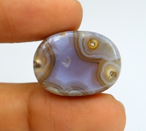Cabujón de Ágata Natural, Corte Ovalado, Liso, 25X19X9MM, Piedra Preciosa para Joyería - Product Image 3