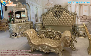 Juego de Muebles de Dormitorio Moderno de 5 Piezas con Cabecera Acolchada, Muebles de Dormitorio Barrocos en Diseño Moderno, Juego de Dormitorio Contemporáneo de Madera de Teca, EE. UU. - Product Image 6