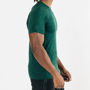 Custom Sublimation Sports Breathable T-shirt <b>Undershirts</b> Quick Dry Spandex Polyester Compressed Slim T-shirt for men - Product Image 5