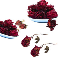 Fleur de rose rouge séchée | Décor romantique et garniture de table