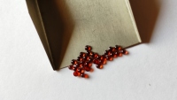 Lot de pierres précieuses en grenat rouge naturel, cabochon rond taille brillant, 2mm-2.5mm, dos plat, pour la fabrication de bijoux