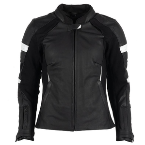 Moto femme 100% veste en cuir noir véritable veste de moto de haute qualité - Product Image 5