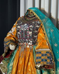 Robe pour femme Vintage afghane traditionnelle faite à la main soie et coton de haute qualité meilleur matériel pour l'été 0704 - Product Image 2