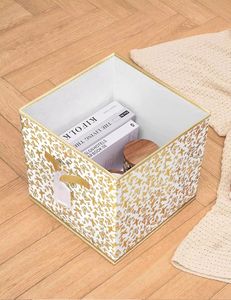 Boîte de rangement pliable vietnamienne en tissu-Organisateur convertible à deux places pour salle de bain ou placard - Product Image 2