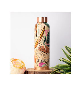 100% bouteille imprimée en cuivre pur gravé et bouteille en cuivre de conception antique pour la maison utilise la bouteille meilleure qualité - Product Image 6