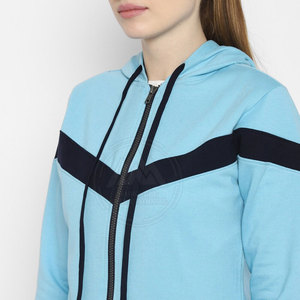 Trajes de chándal de invierno para mujer 100% algodón ligeros con logotipo personalizado, conjuntos transpirables de talla grande a prueba de viento para adultos - Product Image 6