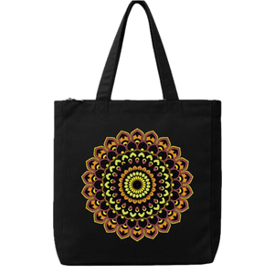 Fourre-tout en toile de coton écologique élégant pour femmes Polyester léger intérieur Logo personnalisé Portable Dot Design sac à provisions personnalisé - Product Image 3