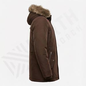 Nouvelle veste parka classique à capuche pour homme confortable 2025, parka personnalisable de qualité supérieure - Product Image 3