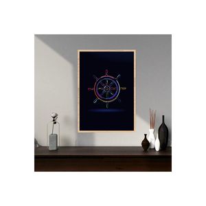 Marine Med <b>Large</b> Size 70x50cm MDF Table Quality Printing <b>Frame</b> with Colorful Faded Seascape Paintings 264 - Product Image 1