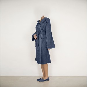 100% respirant doux coton peignoir manches longues luxe unisexe vêtements de détente décontracté hôtel-friendly robe de chambre Service OEM - Product Image 4