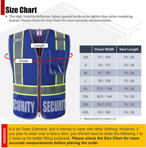 Chaleco de seguridad para hombre y mujer, reflectante, 5 bolsillos, cremallera frontal, malla, alta visibilidad, transpirable, reversible, cumple con los estándares de seguridad - Product Image 4