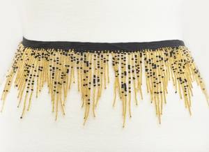 พู่ประดับลูกปัดหลากสีสวยงามบนยางยืด - Product Image 1