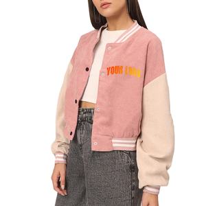 Chaqueta universitaria de béisbol de algodón 100% para mujer de alta calidad, colección de invierno de lana pesada, lentejuelas de moda personalizadas - Product Image 1
