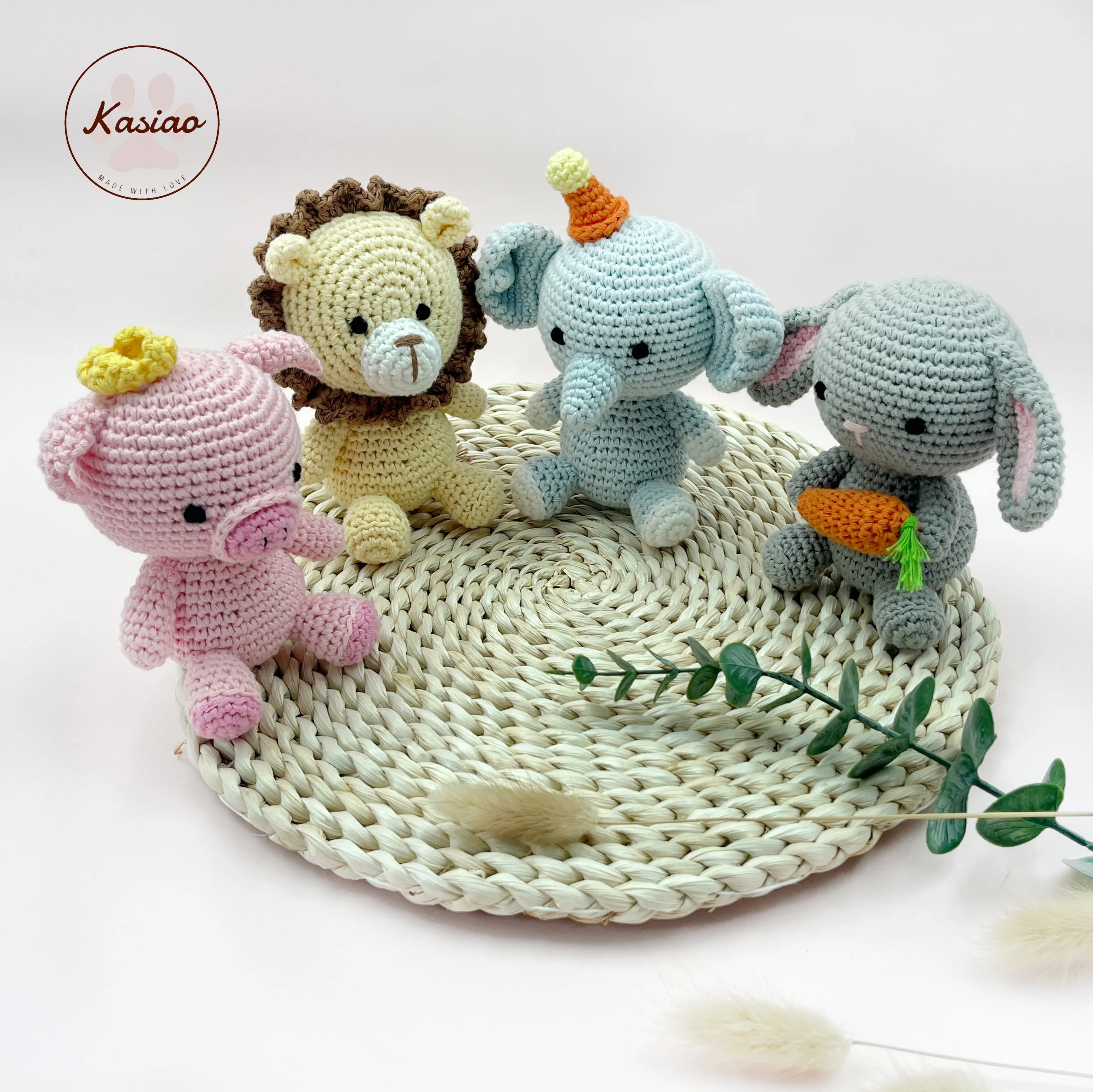 Reißartige handgefertigte Crochetpuppen: tierorientierte, Crochet-Spielzeuge für Kinder, gefüllte Tiere und gestrickte Spielzeuge